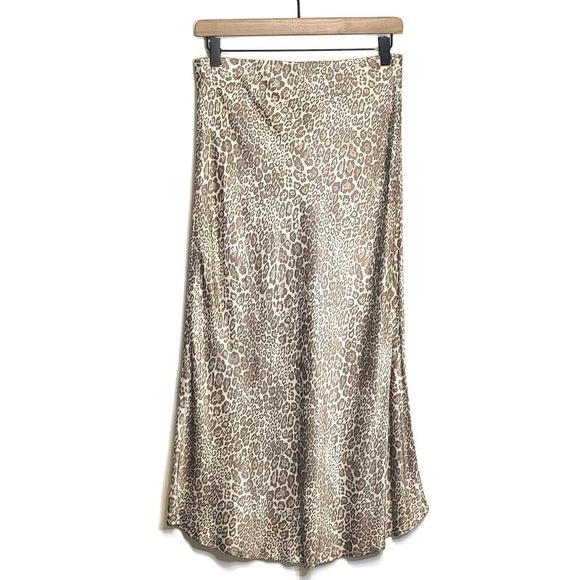 Rails Leopard Print Midi Skirt in Cream and Tan - Picture 7 of 15